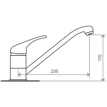 Смеситель для кухни Polygran Низкий №36 660694 Белый хлопок — фото 2, Смесители для кухни
