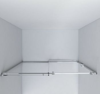 Душевая дверь Vincea Como VPS-1C130CLB 130 профиль Черный стекло прозрачное — фото 4, Раздвижные душевые двери