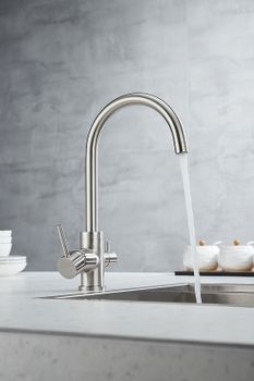 Смеситель для кухни Paulmark Essen Es213211-NI Никель — фото 3, Смесители для кухни