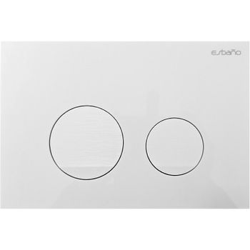 Клавиша смыва Esbano Slim-37GW ESINSLM37GW Белая глянцевая — фото 1, Кнопки смыва