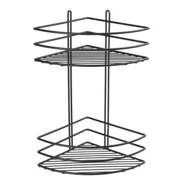 Полка корзина Fixsen FX-710B-2 угловая Черная — фото 1, Полки для ванной и душа