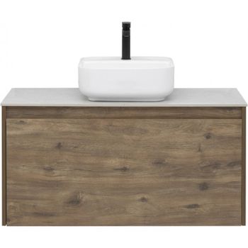 Тумба под раковину Aquanet Nova Lite 100 249520 подвесная Дуб рустикальный — фото 6, Тумбы под раковину
