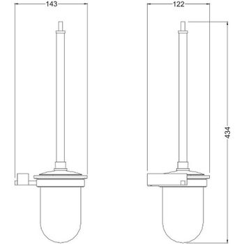 Ершик для унитаза Schein Rembrandt 067-1MB Черный матовый — фото 2, Ершики для унитаза