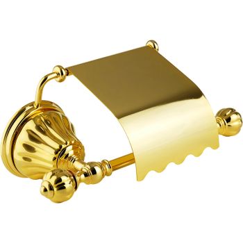 Держатель туалетной бумаги Migliore Olivia 26176 с крышкой Золото — фото 1, Держатели туалетной бумаги