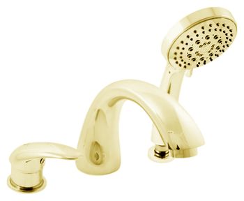 Смеситель на борт ванны Rav Slezak Dunaj D469.5YZ золотой — фото 1, Смесители на борт ванны