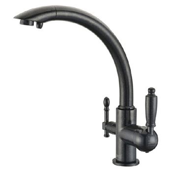 Смеситель для кухни ZorG Clean Water ZR 314 YF-33 ЧЕРНЫЙМЕТАЛЛ Черный — фото 1, Смесители для кухни