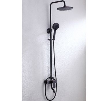 Душевая система Schein 865514BP Черная матовая — фото 1, Душевые стойки