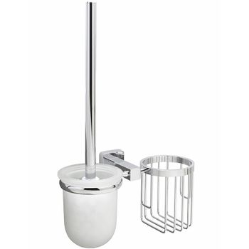 Ершик для унитаза с держателем освежителя воздуха WasserKRAFT Lippe K-6535 Хром — фото 1, Ершики для унитаза