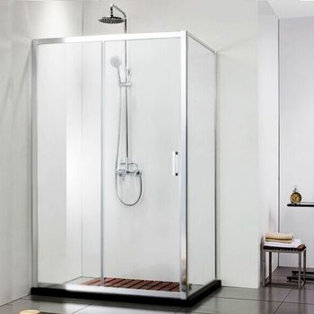 Душевой уголок Aquanet Alfa NAA1131 140x80 профиль Хром стекло Прозрачное — фото 1, Прямоугольные душевые уголки