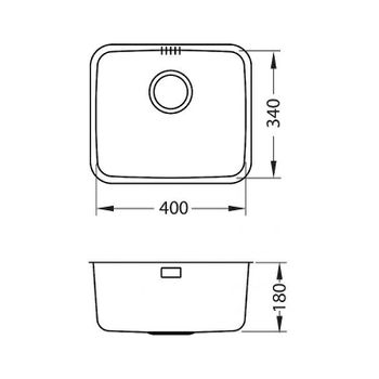 Кухонная мойка Alveus Luno 20 SAT 90 FI 340x400 1128740 Сатинированная сталь — фото 8, Кухонные мойки