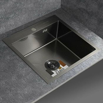 Кухонная мойка Fabia 50х50 50503G Графит — фото 4, Кухонные мойки