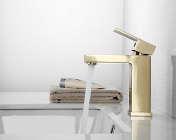 Смеситель для раковины Abber Daheim AF8210G Золото матовое — фото 3, Смесители для раковины