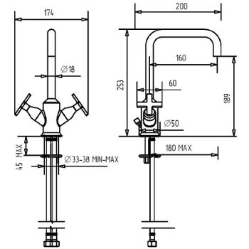 Смеситель для раковины Migliore Sirius 28165 Золото — фото 4, Смесители для раковины