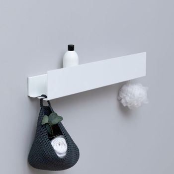 Металлическая полка Aquanet Магнум 60 302231 Белая матовая — фото 2, Полки для ванной и душа