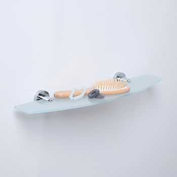 Стеклянная полка WasserKRAFT Mosel K-46624 Хром — фото 3, Полки для ванной и душа