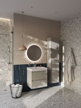 Тумба под раковину Roca Ona 60 A857613510 подвесная Бежево-серая матовая — фото 6, Тумбы под раковину