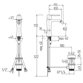 Смеситель для биде Migliore Opera 19037 Хром — фото 2, Смесители для биде