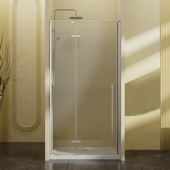 Душевая дверь Vincea Slim-N 90 VDPH-5SN900CL профиль Хром стекло прозрачное — фото 1, Распашные душевые двери