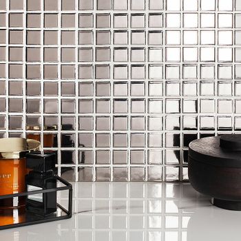 Керамическая мозаика StarMosaic Metal Silver Glossy CIO917JY 30.25x30.25 см — фото 4, Мозаика