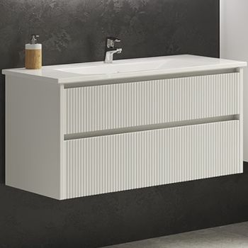 Тумба с раковиной SanVit Рольф 2 90 krolf2090 подвесная Белый глянец — фото 1, Тумбы с раковиной