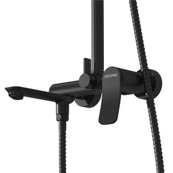 Душевая система Grossman Advans 500.K35.09.210 Черная матовая — фото 3, Душевые стойки