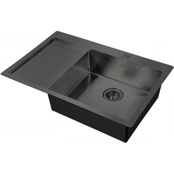 Кухонная мойка ZorG Steel Hammer 78 SH 7851-R GRAFIT Графит — фото 1, Кухонные мойки