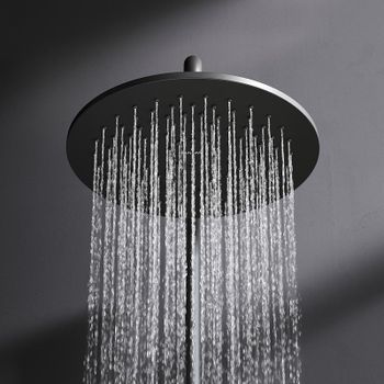 Душевая система AM.PM Inspire V2.0 F0750A522 с термостатом Черная матовая — фото 14, Душевые стойки