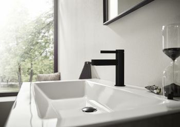 Смеситель для раковины Hansgrohe Finoris 76020670 Черный матовый — фото 3, Смесители для раковины