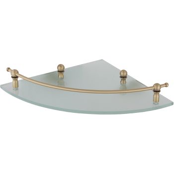 Стеклянная полка Veragio Gialetta VR.GIL-6417.BR угловая Бронза — фото 1, Полки для ванной и душа