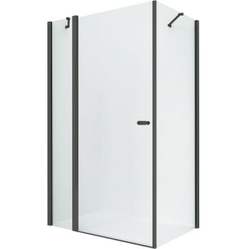 Душевой уголок New Trendy New Soleo Black 90х120 K-0681 профиль Черный стекло прозрачное — фото 1, Прямоугольные душевые уголки