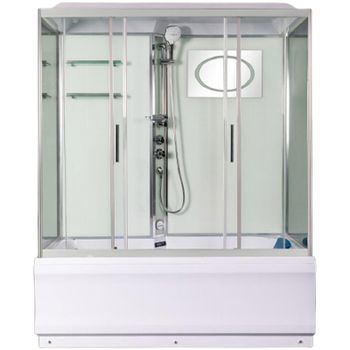 Душевой бокс WeltWasser WW500 Emmer 150/85/55-2 150х85 10000004659 профиль Хром стекло прозрачное — фото 1, Душевые боксы