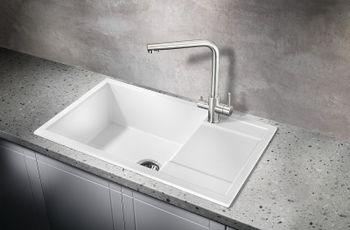 Кухонная мойка Milacio Navarra 78 Cuarzo MC.77052 Белый — фото 2, Кухонные мойки