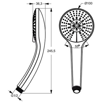Комплект смесителей Ideal Standard Alpha BD003AA Хром — фото 12, Готовые комплекты для ванной комнаты
