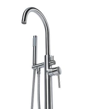 Смеситель для ванны Orange Steel M99-336ni Сталь — фото 4, Смесители напольные