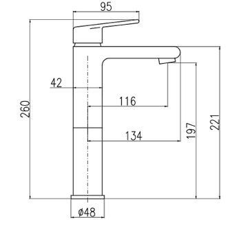 Смеситель для раковины Rav Slezak Colorado CO230.5CMAT Черный матовый — фото 3, Смесители для раковины