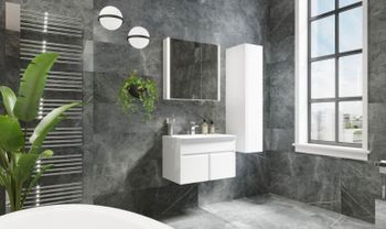 Зеркальный шкаф Roca Up 60 ZRU9303015 L с подсветкой Белый глянец — фото 4, Зеркальные шкафы в ванную