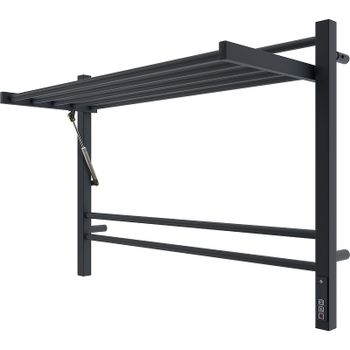 Электрический полотенцесушитель Terminus Горизонт П8 800х600 4670078543608 с полкой Черный муар — фото 1, Электрические полотенцесушители