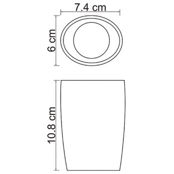 Стакан для зубных щеток WasserKRAFT Dinkel K-4628 Белый матовый — фото 4, Стаканы для зубных щеток