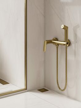 Гигиенический душ со смесителем Splenka S41.51.03 Золото матовое — фото 2, Гигиенические души