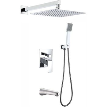 Душевая система Berges Ventas 3S 073005 Хром сильвер — фото 1, Встраиваемые душевые комплекты