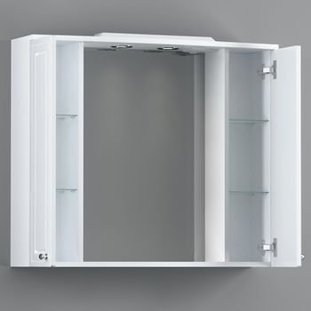 Зеркало со шкафом Damixa RedBlu Palace One 85 M41MPX0851WG с подсветкой Белый — фото 2, Зеркальные шкафы в ванную