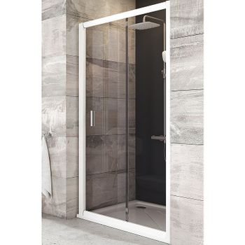 Душевая дверь Ravak Blix BLDP2-100 0PVA0100ZH профиль Белый стекло Графит — фото 1, Раздвижные душевые двери