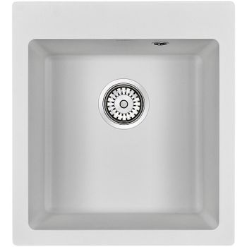 Кухонная мойка Paulmark Kante 45 PM104651-WH Белая — фото 1, Кухонные мойки