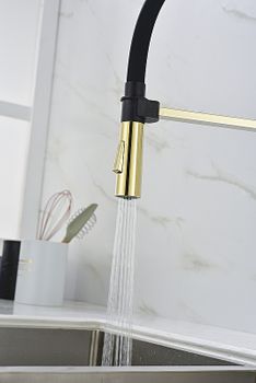 Смеситель для кухни Paulmark Halt Ha214021-G Золото — фото 6, Смесители для кухни