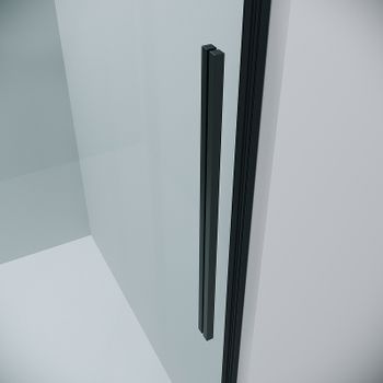 Душевая дверь Grossman Galaxy 130 100.K33.01.130.21.00 профиль Черный матовый стекло прозрачное — фото 4, Раздвижные душевые двери