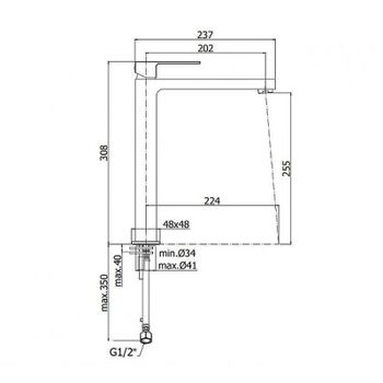 Смеситель для раковины Paffoni Elle EL081NO Черный матовый — фото 2, Смесители для раковины