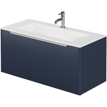 Тумба под раковину Creto Luna 100 17-Bl100 подвесная Blue — фото 1, Тумбы под раковину