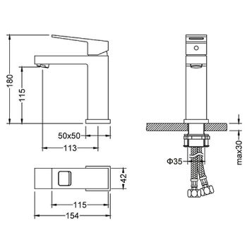 Смеситель для раковины Timo Briana 7161/17F Золото матовое — фото 2, Смесители для раковины