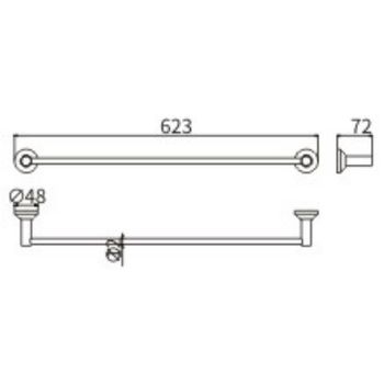 Полотенцедержатель CeramaLux Fleur 78308 Хром — фото 2, Полотенцедержатели