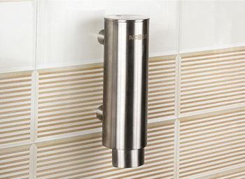 Диспенсер для жидкого мыла Nofer 03024.B Нержавеющая сталь глянцевая — фото 3, Диспенсеры для жидкого мыла